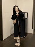 Milk Curry Color Hair Coat Women's Long 2025 Winter New Small Han Feel Thicker This Coat