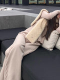 LP Old Money Knitting Set Classic Pit Strip Open Shirt + Linen Trousers
