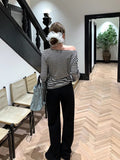 Lulu Protein Glutinous Slimy Trousers Women Summer Supermodel Trousers Draw Rope High-Ball Casual Trousers Trousers