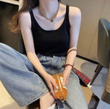 Sling 2026 Summer New Short-Term Slimming Ice Silk Knitted Vest Women Sleeveless Top