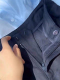 High-Grade Feeling Qing High-Waisted Folded Linen Suit Trousers Women Spring New Old Money Style Casual Broad-Legged Trousers