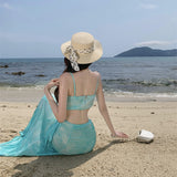 Holiday-Style Print Sling Dress Women's New Sexy Temperament Beach Dress
