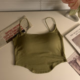 935 # Spice Girls With Chest Pads Small Vest Sling Women's Summer Tight Short Inside The Bottom Shirt Sleeveless Wear