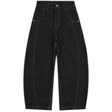 Black Gold Back Elastic Tight Retro Fashion Anti-Fading Jeans Women's Autumn New Commuting Scissors