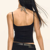 762# Human Cotton Vintage Babes Design Sense Hanging Neck Sling Vest Women Summer Back To Wear Repair Body