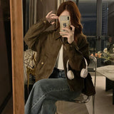 Millard Short Denim Jacket Retro Design Languid Chic Style Cool Leather Jacket Fashion 100
