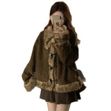 2025 Winter Korean Version Of Woolen Velvet Cashmeal Coat Female Short Loose Horn Buckle Wool Coat High Sense