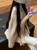 [Aesthetic Of Thousands Of Gold] Antique Wool Sparrow Cloak Heavy Industry Thick Sweater Cardigan Coat