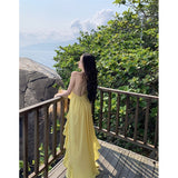 Fairy Show-Back Dress Seaside Holiday Dress Sling Neck Sexy Morning Robes Beach Dress Girl