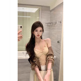 792# Pure Sexual Lace Lace Sling Vest Women Autumn And Winter New Inside A Short Repair Jacket Shirt