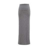 Black Falling Hottie Sexy A-Word High-Rise Half-Dress Girl Spring And Summer New Fishtail Dress Hip Repair Skirt
