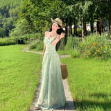 2025 Wizard Of Oz Adjustable Sling Dress Folded Fairy Resort Dress With Chest Cushion