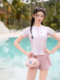 2026 New Aerial Sports Split Swimsuit Conservative Youthful Sports Students Covered Flat Trousers Swimsuit