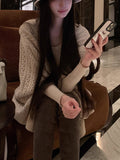 [Aesthetic Of Thousands Of Gold] Antique Wool Sparrow Cloak Heavy Industry Thick Sweater Cardigan Coat