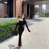 Autumn New Pure Desire Lazy Windy Tie Suit Dress + Fashion Temperament Showing Thin Long Sleeve Open Shirt Two Sets