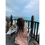 2026 Summer Sexy French Dress Bare Back Pure Lust Style New Famous Temperament Seaside Beach Dress