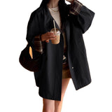 Small Senior Windwear 2025 Early Autumn Three-Dimensional Cut Medium Long Loose Silting High Atmosphere Sense Coat