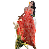 2025 New High-End Dress Seaside Resort Sling Leading Women's 2025 Summer Beach Dress