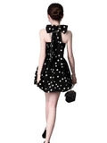 French Temperament Wave Point Hanging Neck Dress Woman 2025 Summer New Slim Waist Slim Skin Sexy A Short Skirt