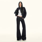 25Th Ootd! | Deconstructive Shoulder-To-Shoulder Jacket Original Bull-Colored Jeans Spring Pattern Cotton